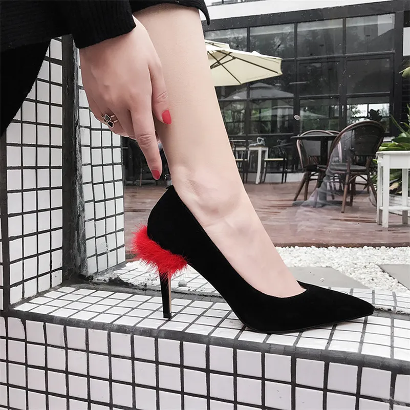 FEDONAS Sexy Women Pointed Toe Pumps Fur Wedding Party Night Club Pumps Ladies High Heeled Suede Shoes Woman New Platfroms Pumps FEDONAS Sexy Women Pointed Toe Pumps Fur Wedding Party Night Club Pumps Ladies High Heeled Suede Shoes Woman New Platfroms Pumps