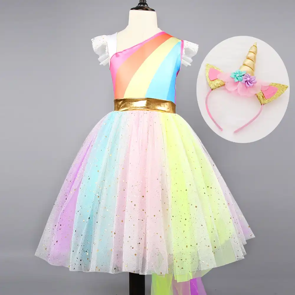 girls unicorn party dress