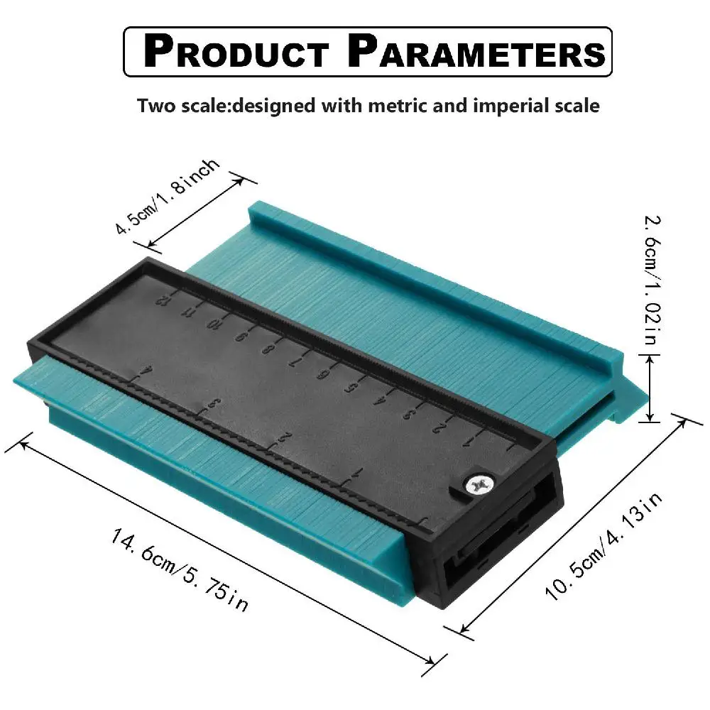 Контурный профиль Мультифункциональный пластиковый контурный Дубликатор кромки формирующая измерительная линейка для плитки ламината деревообработки r25