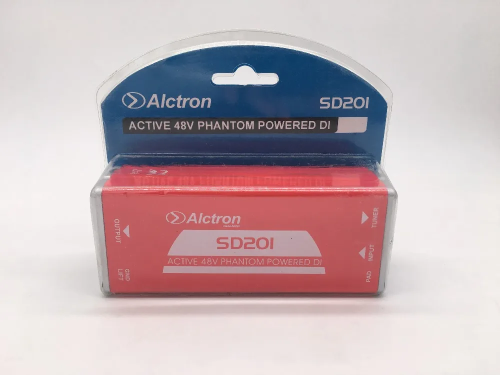 ALCTRON SD201 active 48V phantom powered DI box для записи гитары и сценического представления, акустической и электрической гитары