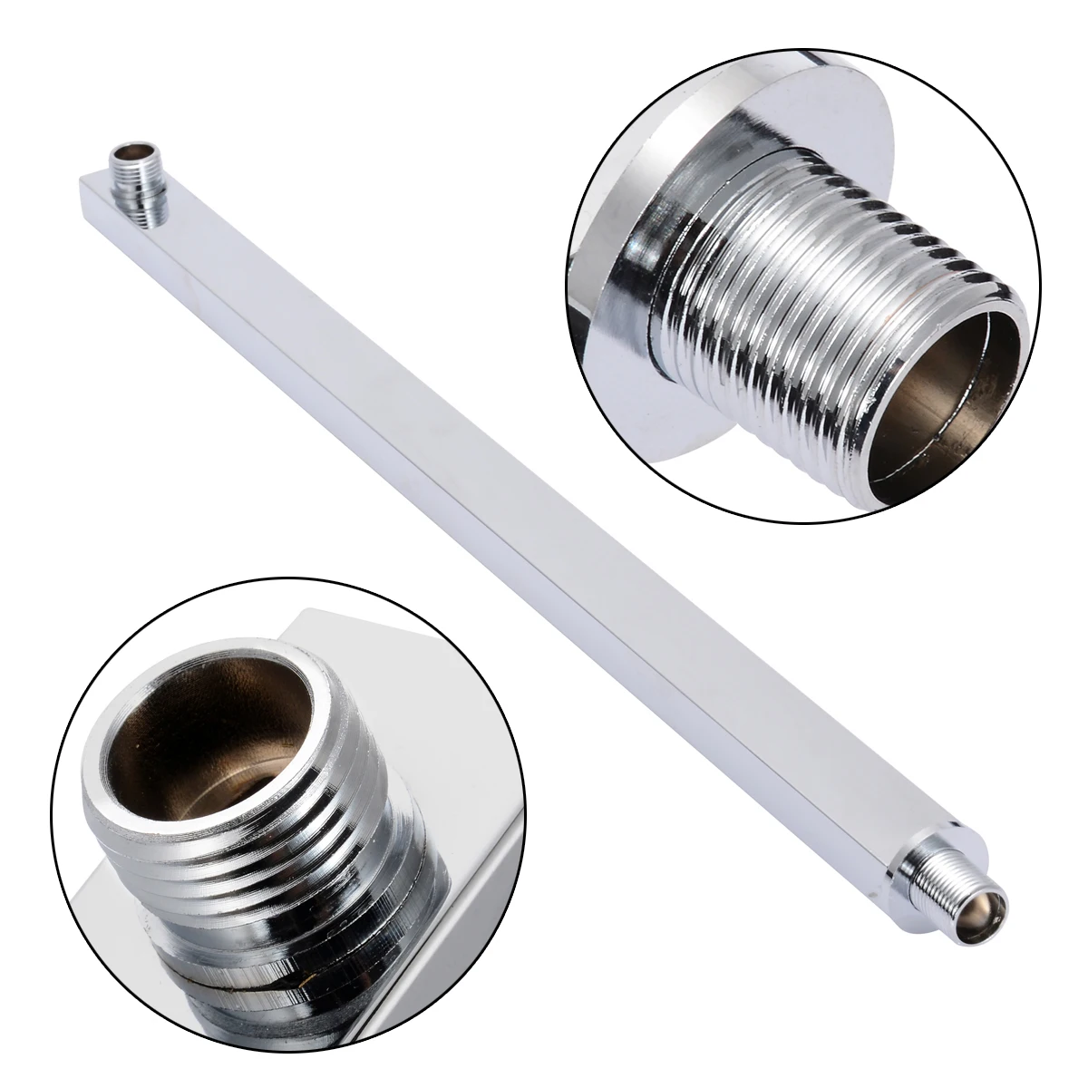 Goede 1 set 60 cm 24 Inch Zilveren Vierkante Douche Extension Arm Chrome Wandmontage Douche Arm Voor Regendouche badkamer Accessoires