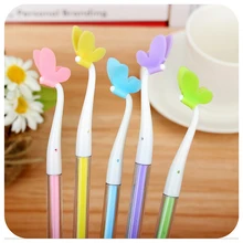 Доступная упаковка из 12 штук 0,38 мм милые крутые силиконовые гелевые чернила для декора бабочки офисные принадлежности для школьников, студентов, подарок для детей