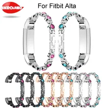 Высокое качество Натуральная Нержавеющая сталь часы браслет на запястье ремешок для Fitbit Альта с ремешок с бриллиантами Correas de reloj