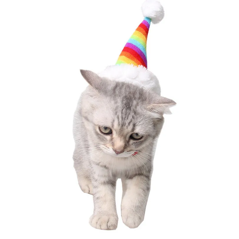 Christmas Pet Cat Hats Caps Adjustable Elastic Band Rabbit Guinea Pig Totoro Puppy Dog Head Supplies Party Decoration #F#40NV14 (28)
