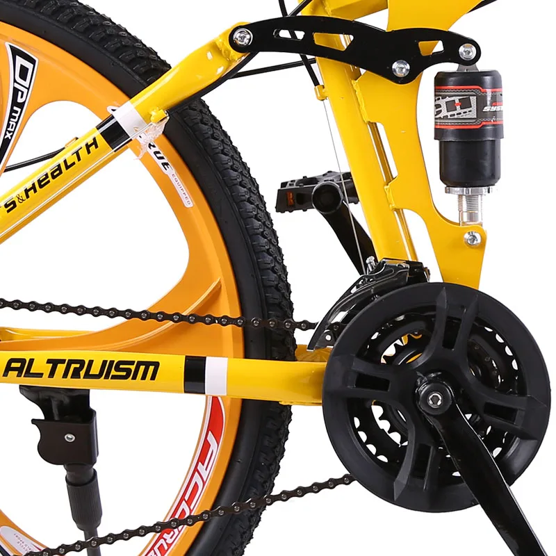 Top Altruism X9 26 inch folding bike aluminium frame mountain bike bicycles 21 speed disc brakes tall man MTB bikes 6 color bicycle 4