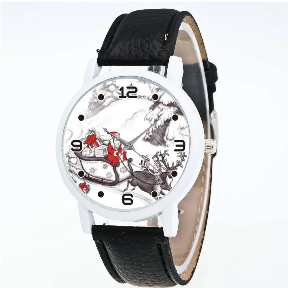 

Clock Mechanism 2019 Christmas Watch Fashion Casual Quartz Watch Deluxe Belt Analog Watch Relogio Feminino