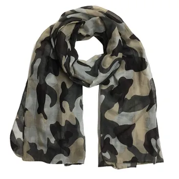 

Femme Camouflage Style Silk Scarves Scarf Women Printing Long Soft Wrap Scarf Ladies Shawl Veil Shawl Pull Femme Hiver #YJ