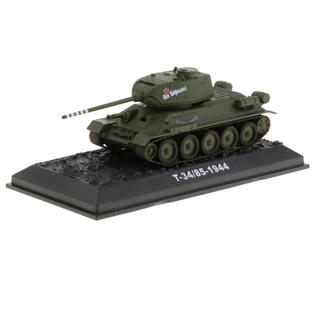 1: 72 Высокая литая модель танка модель русской Второй мировой войны T34/85-1944 военная модель игрушки для Поклонники военного стиля