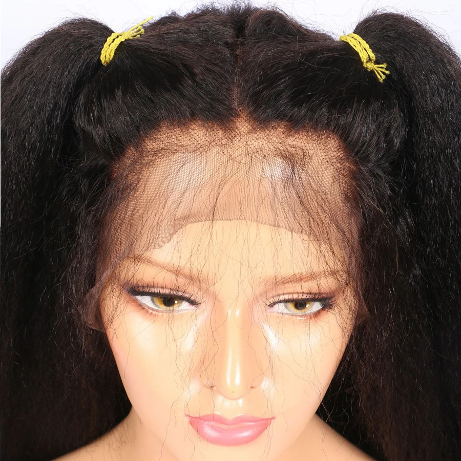 kinky straight wig human hair wigs (2)