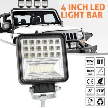 

4 Inch 126W 12600LM 6 Rows Led Car Work Light 6000K White Waterproof Off-Road Light Bar for Suv Boat 4X4 Jeep JK 4Wd Truck