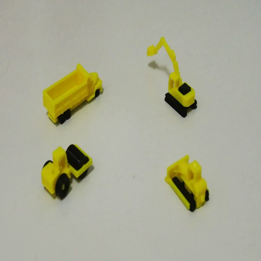 

4pcs/set Train railway model scale layout Z ratio 1:220 Construction vehicle