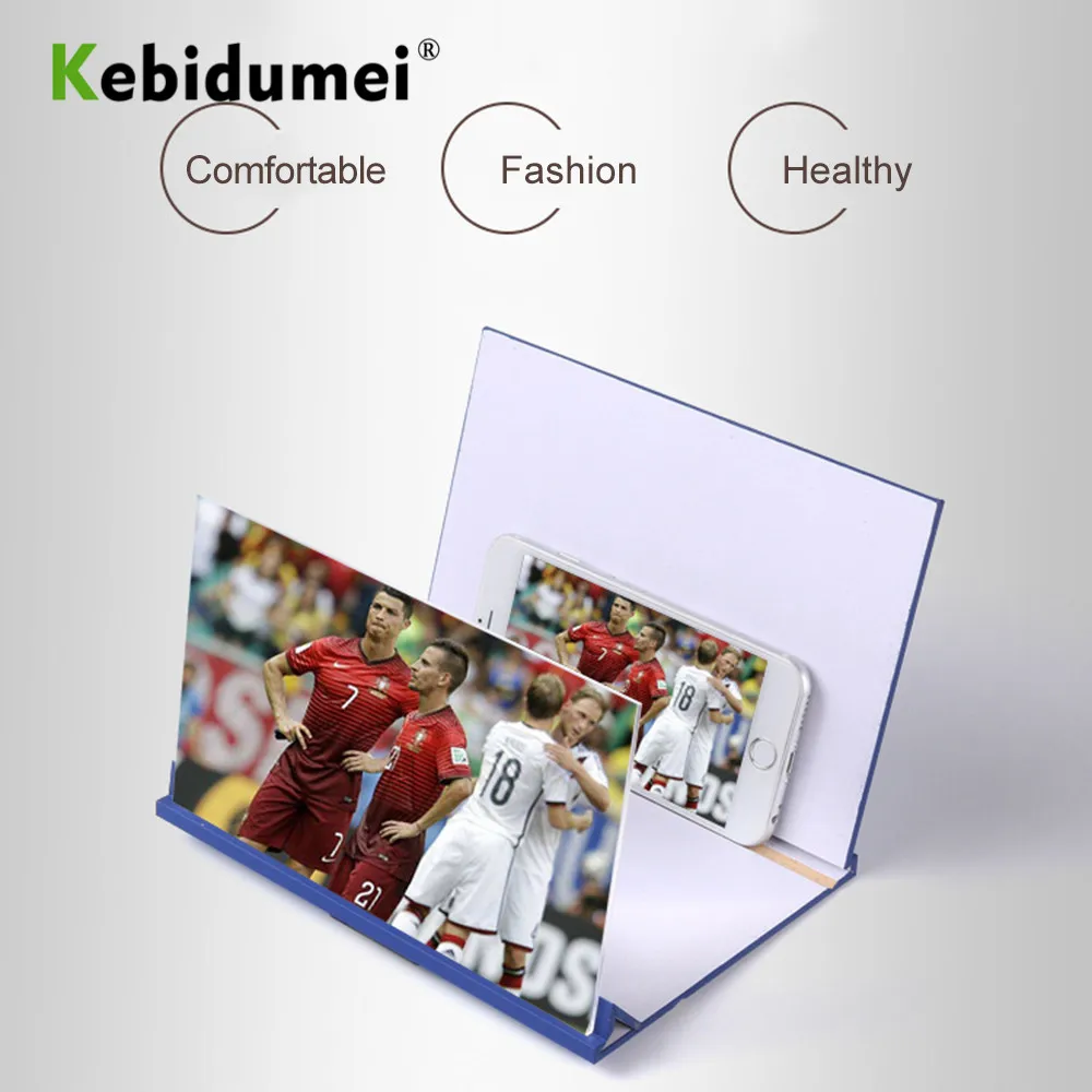 

Kebidumei 8' Mobile Video Screen Magnifier HD Mobile Phone Screen Amplifier 3D Eye Protector Multi-function Smart-phone Bracket