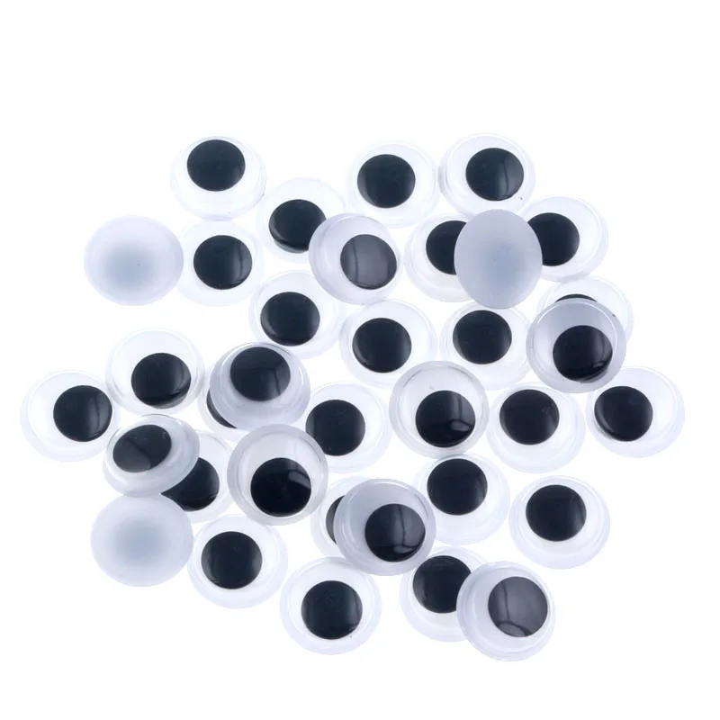 5-40mm Size Movable Eyes Plastic Wiggle Googly Eyes Scrapbooking Used for Toy Doll Accessories DIY Kids Craft - Цвет: 20mm-50Pcs