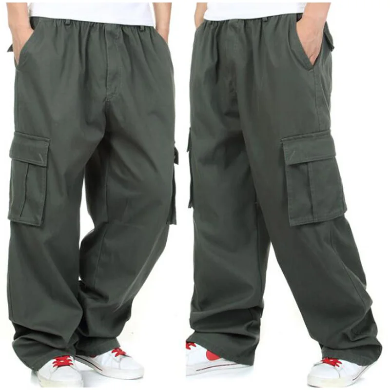 

New arrival Autumn winter male trousers overalls pants men's plus size loose baggy hip hop pants