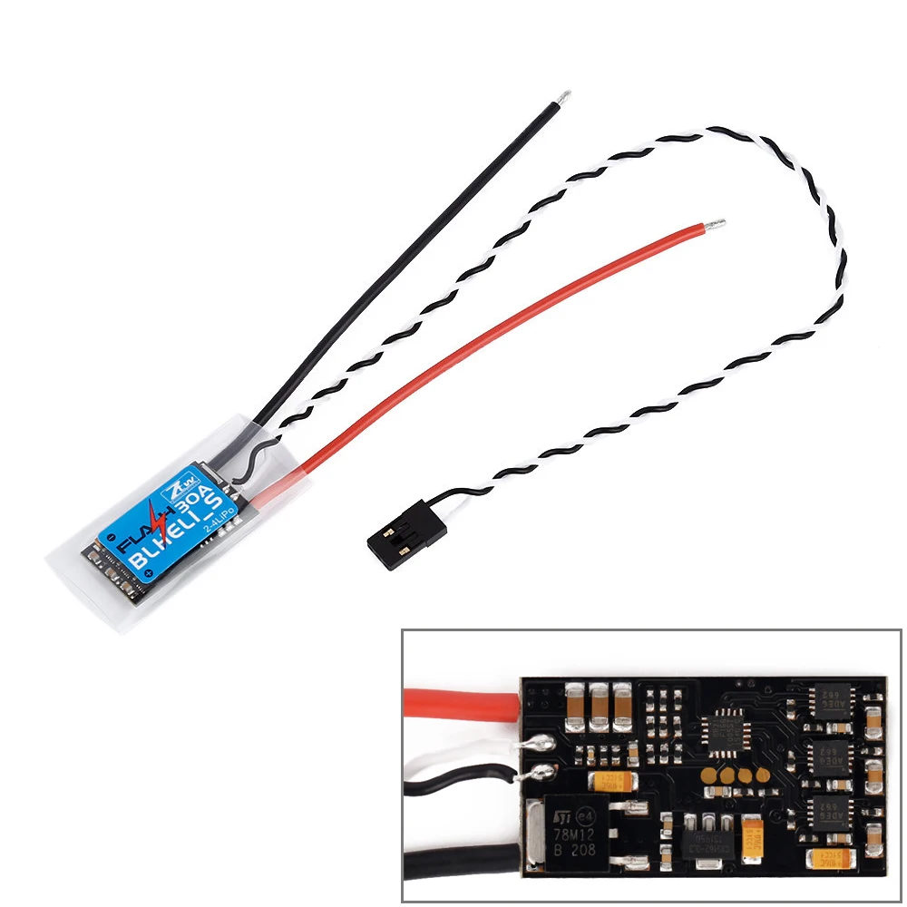 

ZTW Flash Series 30A BLHeli S BLHeli_S OPTO ESC 2-4S Support Oneshot125 Oneshot42 Multishot For Multicopter Spare