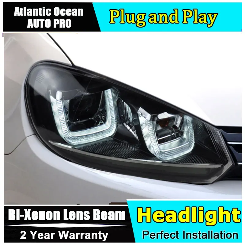 Car Styling Golf 6 headlights 2009 2012 VW Golf6 led headlight