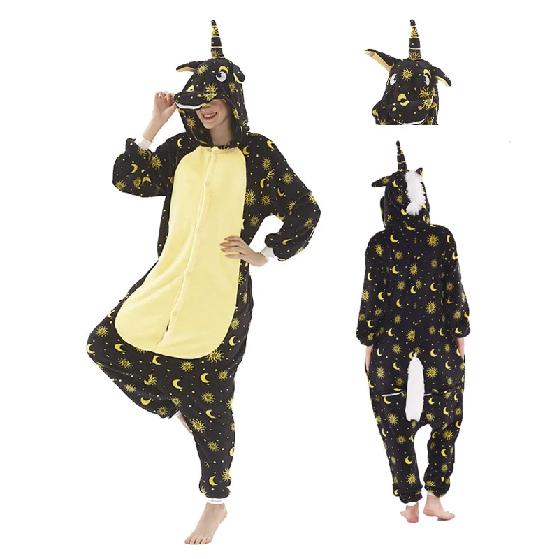 Рождественские топы зимние пижамы унисекс для взрослых Kugurumi Мультяшные животные