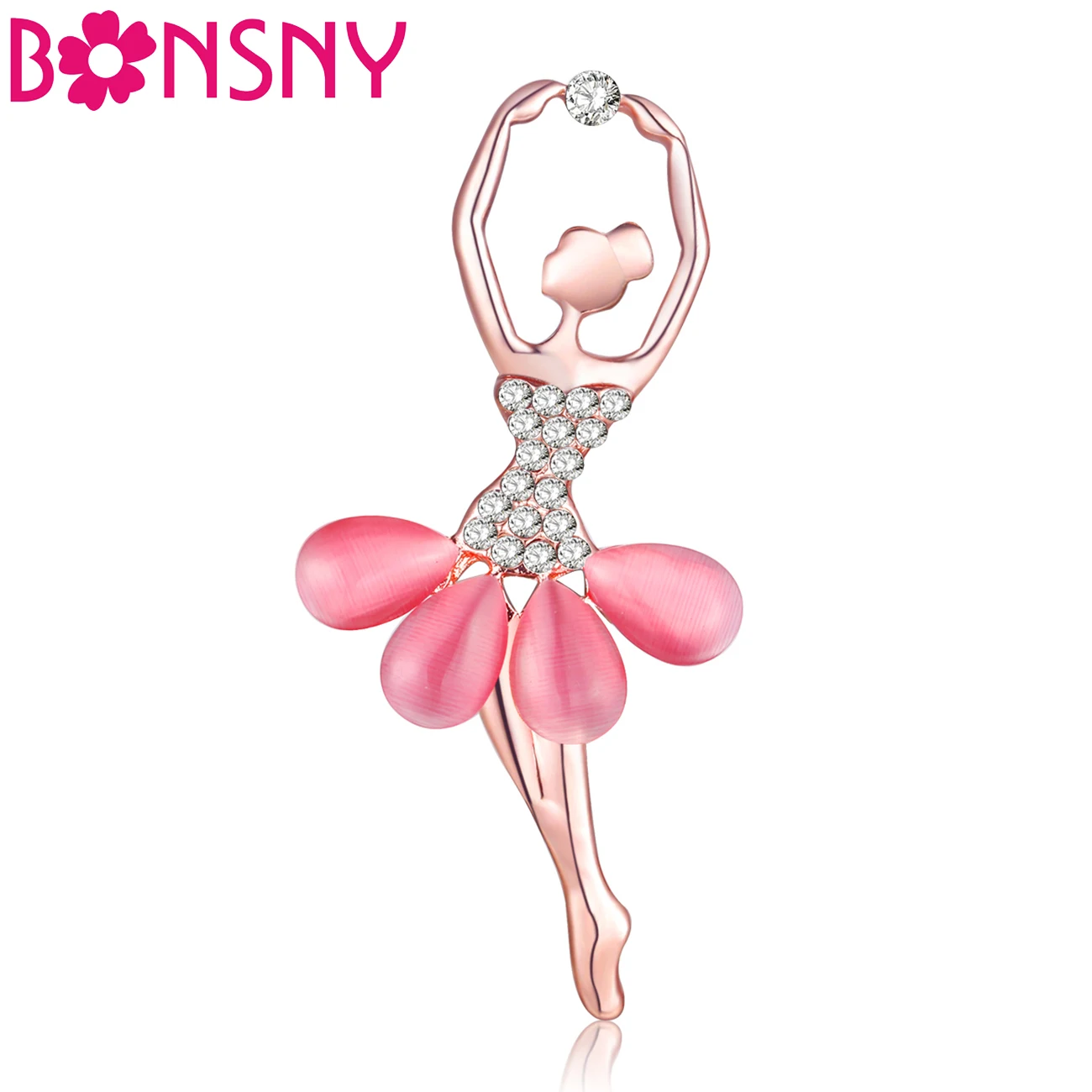 

Bonsny Rhinestone Ballet Dancer Figure Brooch For Women Brooches Pin Collar Scarf Decoration New Fashion Jewelry Accessories