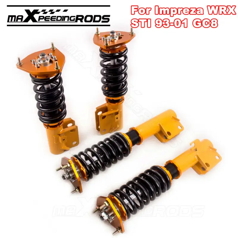 Adjustable Camber Plate Coilover For Subaru Impreza WRX GC8 EJ20 Shock