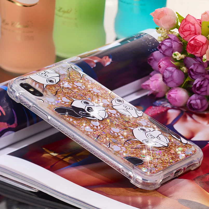 Cute Case For iphone 6 6S 7 8 Plus X 10 Luxury Glitter Liquid Sand Quicksand Clear Cover iPhone XS Max XR Fundas Capa |