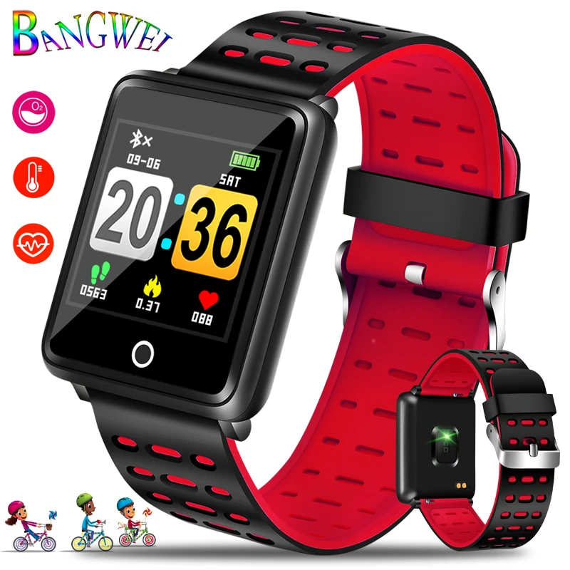 

BANGWI New Smart Sport Watch Women Fitness Tracker Pedometer Blood Pressure Heart Rate Monitor Waterproof Smart Watch Relogio