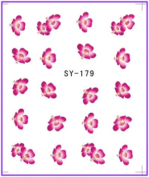 

6 PACK/ LOT GLITTER WATER DECAL NAIL ART NAIL STICKER FLOWER CREEPER ORCHID TREE SY177-182