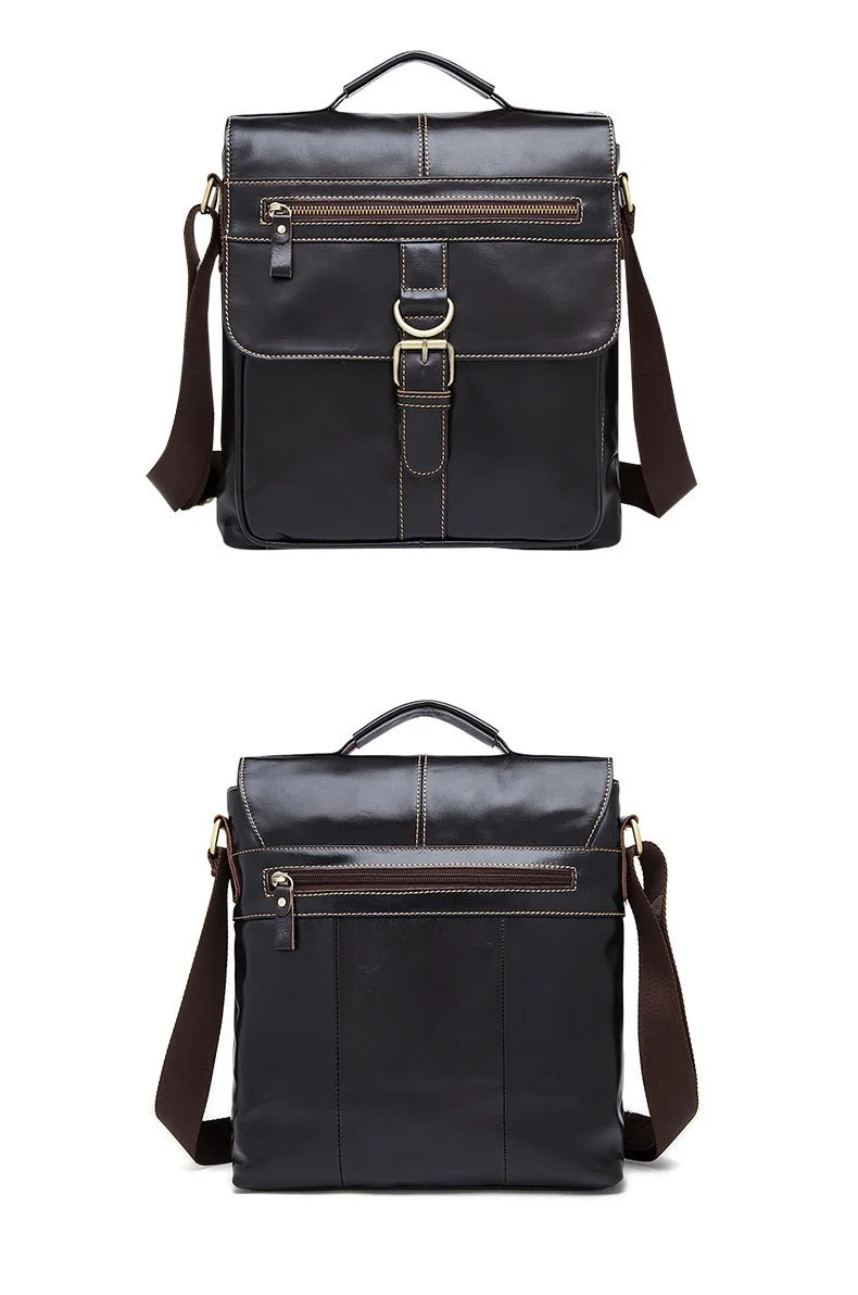MJ Men's Bags High Quality Genuine Leather Messenger Bag Male Bags Original Real Leather Crossbody Bag Shoulder Handbag (5)