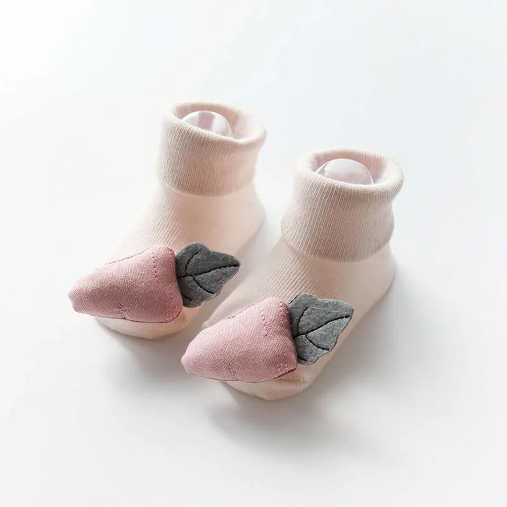 Милые детские носки с рисунком для новорожденных, calcetines, детские Нескользящие зимние теплые детские носки, тапочки, ботинки, meias - Цвет: F