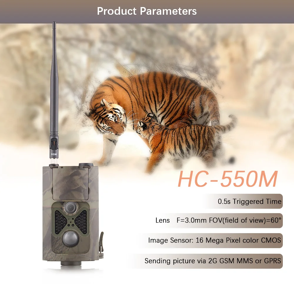 16MP Deer Hunting Camera Photo Traps MMS GPRS Digital Video Camera Waterproof Hunting Wildlife Camera Trap HC550M Photo Hunting (1)