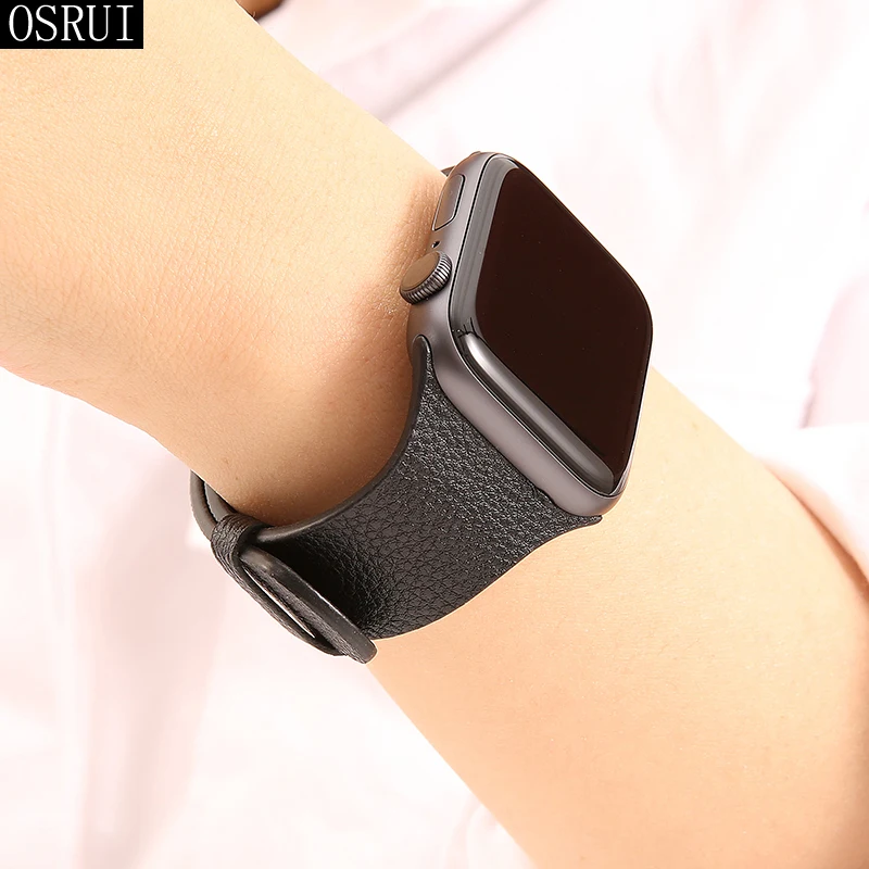 Ремешок для часов apple watch 4 correa iwatch 42 мм 38 44 40 3 2 кожаный браслет pulseira Band