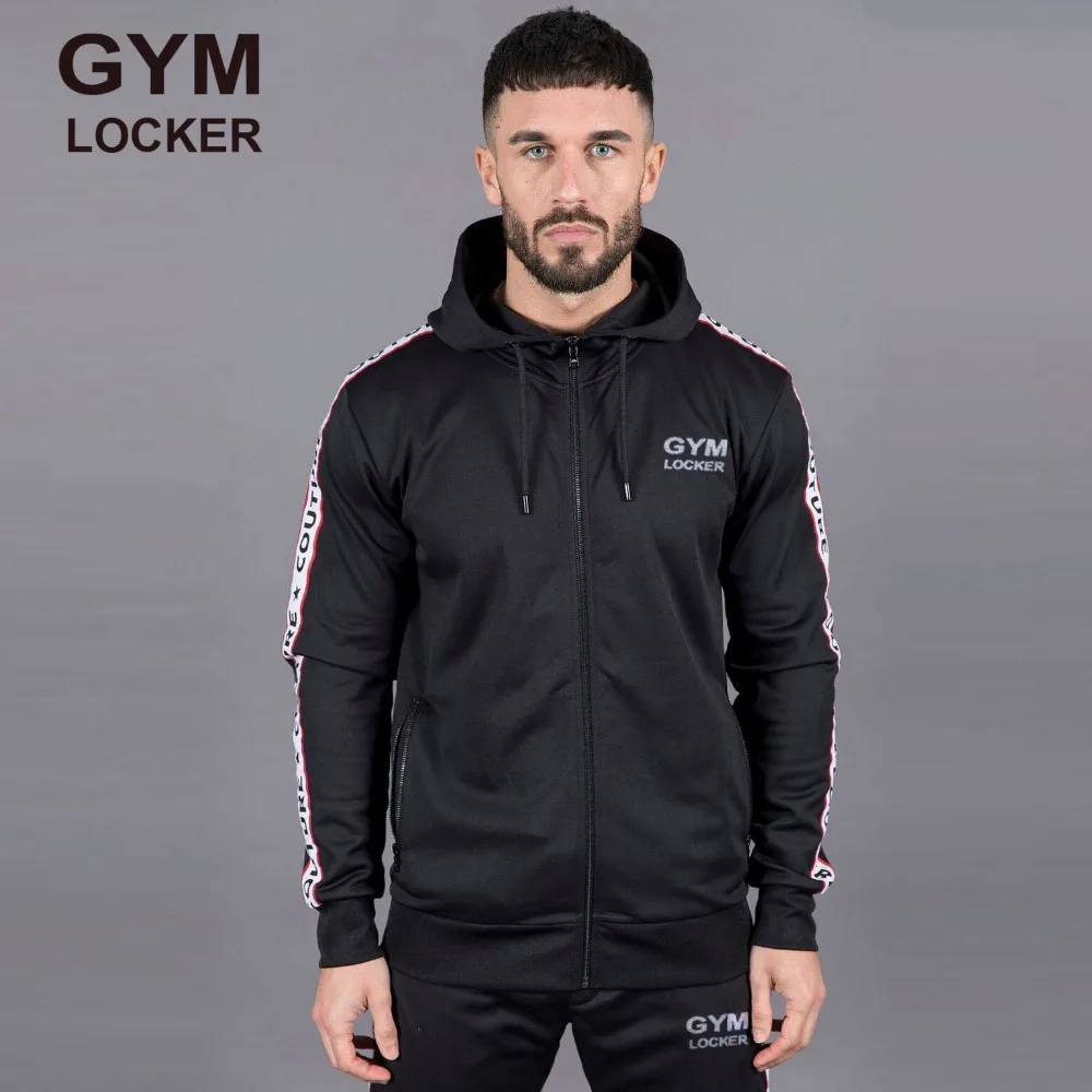 Толстовка GYMLOCKER Мужская Модный свитшот на молнии куртка с капюшоном для