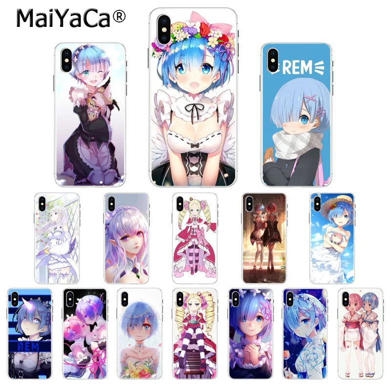 MaiYaCa аниме zero rem Роскошный Уникальный Дизайн чехол для телефона Apple iPhone 8 7 6 6S Plus X XS