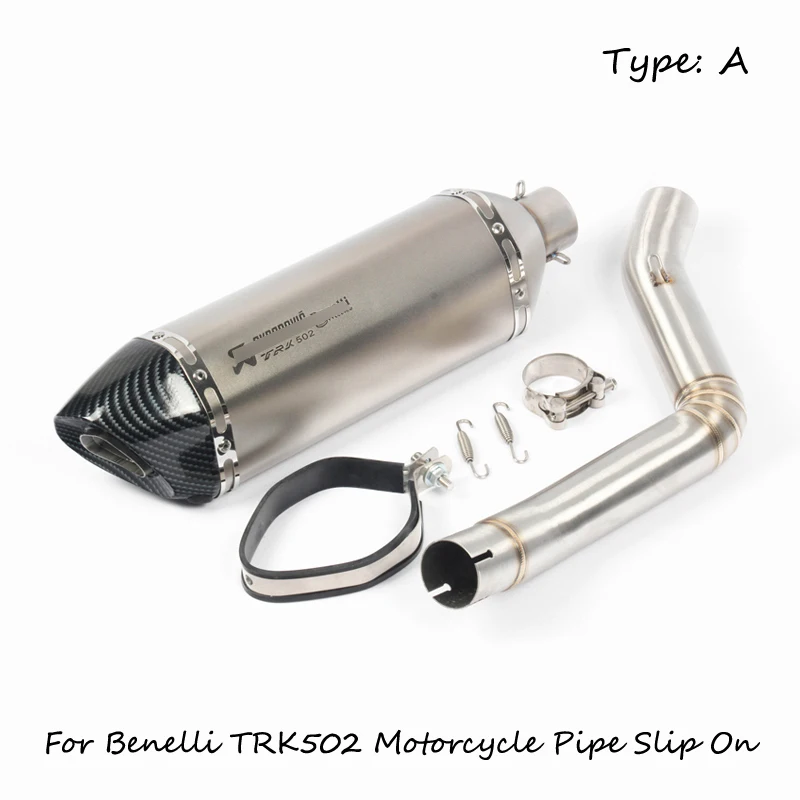 Модифицированный побега для Benelli TRK502 мотоцикл выхлопной трубы скольжения на среднюю трубу 51 мм хвост побега со съемным дБ глушитель