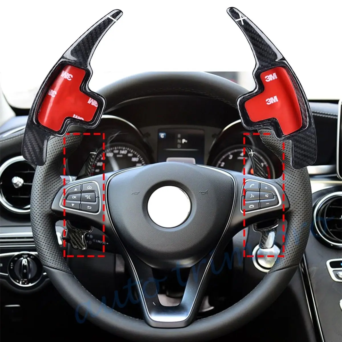Car Steering Wheel Shift Gear Paddle Shifter Extension Cover Fit For