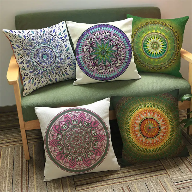Mandala pattern religious Cushion Cover Decorative Pillowcase Chair Seat Square Car Pillow Home Living Textile BZ-151 | Дом и сад