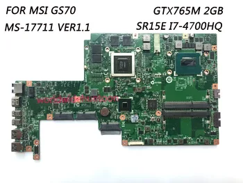 

Classy Quality Laptop Motherboard For MSI GS70 Laptop with CPU SR15E I7-4700HQ GTX765M 2GB DDR3 100% Fully Tested