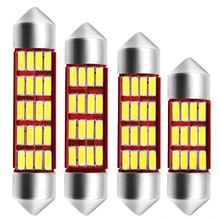 New Car LED Bulb Light C5W Error Free 31mm 36mm 39mm 42mm Festoon C10W 4014 SMD Auto Car Styling Interior External Lights Canbus
