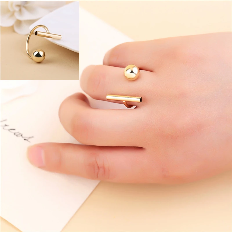 

Fashion Punk Bead And Stick Street Beat Elegant Style Unique Design Ring Good Plating Rings For Women Gift Jewelry Wholesale