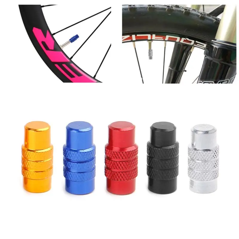 

5pcs Aluminum Alloy Road Bike Tube Tyre French Valve Cap Presta Sclaverand Caps