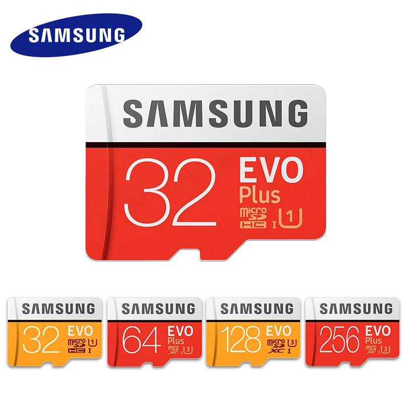 SAMSUNG 32 GB Micro SD EVO Plus 64 GB карта памяти Class 10 128 GB micro SDXC U3 UHS-I 256 GB TF карты 4 K HD для смартфонов Tablet