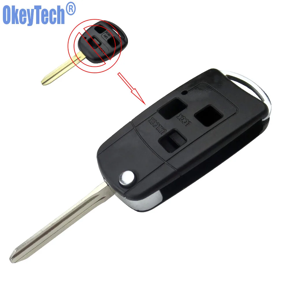 Модифицированный чехол брелок OkeyTech для автомобильного дистанционного ключа с 3