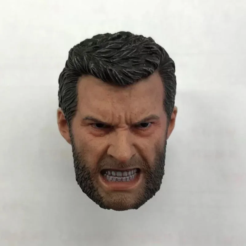 1//6 Man Head Wolverine Hugh Jackman Carving Sculpt Old Logan F Action Figure