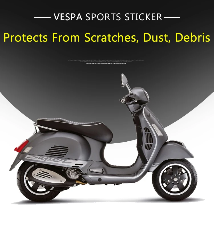 KODASKIN для Vespa GTS 300 gts300 Sport gts 2D наклейка эмблема супер с двумя длинными вентиляционными отверстиями в каждой панели