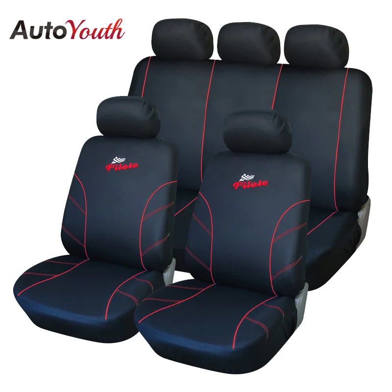 AUTOYOUTH Seat Covers Universal Car Seat Cover Interior Accessories Vehicle Seat Covers Red Car Styling For peugeot 307 golf 4
