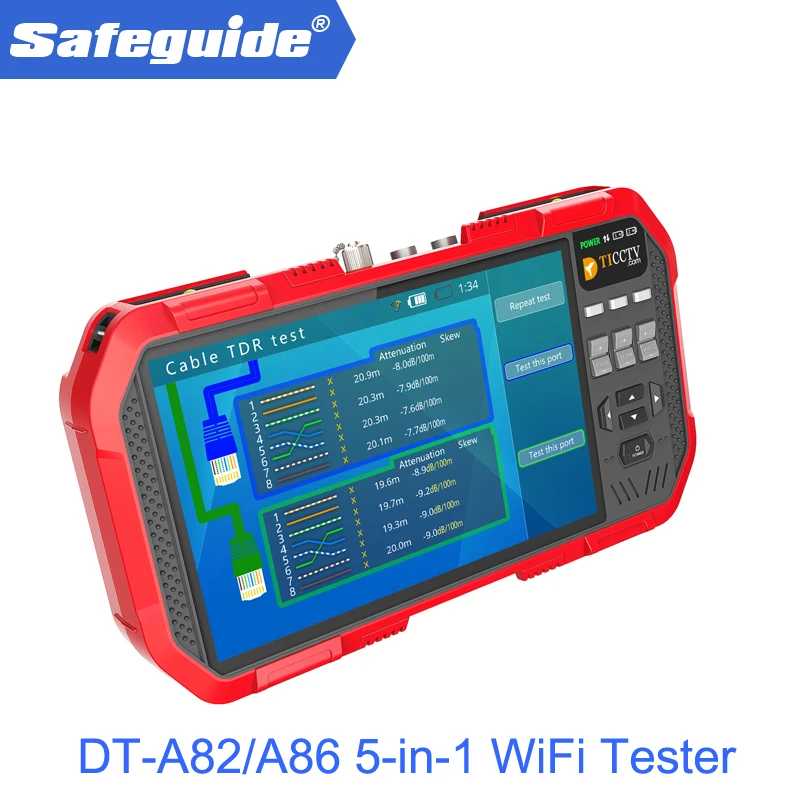 DT-A82/A86 H.265 4K Сеть HD IP TVI CVI AHD CVBS CCTV камера тест er монитор+ TDR кабель тест+ мультиметр+ лазерный измеритель мощности