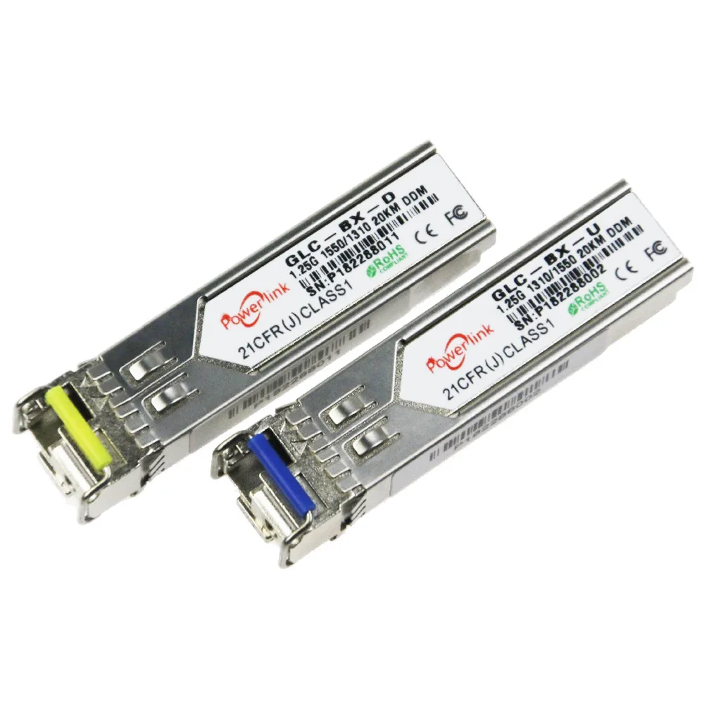 1 пара 10 г 10 км LC разъем gbic одномодовый одиночный волоконный SFP+ модуль WDM/BIDI 10 г 10 км A/B 1270/1330nm