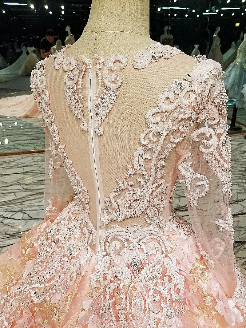 LS12 Pink evening gown zipper back 12D flowers organza ball gown long evening dress on sale abendkleider lang real photos 12 LS12 Pink evening gown zipper back 12D flowers organza ball gown long evening dress on sale abendkleider lang real photos 12