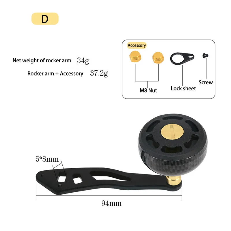 DEUKIO Single Grip костюм для S/D изменение рыболовное судно DIY флакон-капельница для воды барабан колеса Single Rocker Arm Ручка рыболовной катушки Pesca