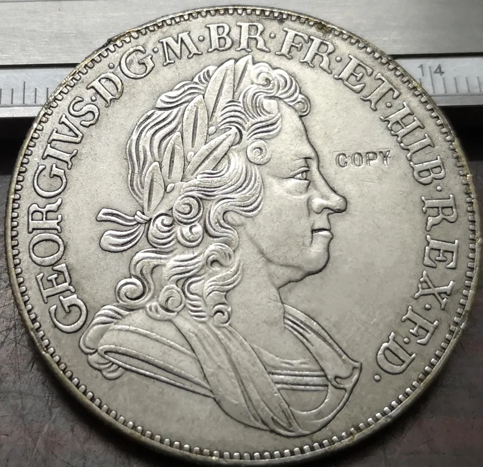 

1723 United Kingdom 1 Crown Silver Plated Copy Coin