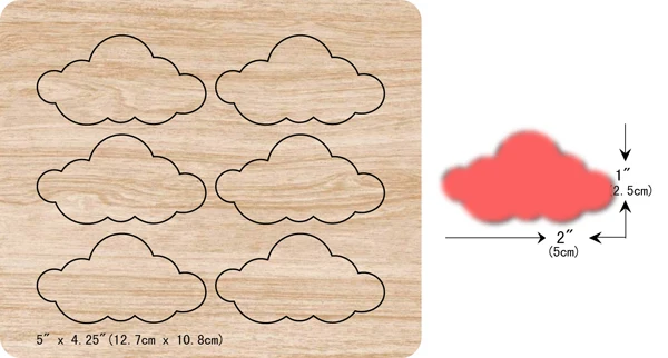 

New Cloud wooden dies cutting dies for scrapbooking Multiple sizes V-3966